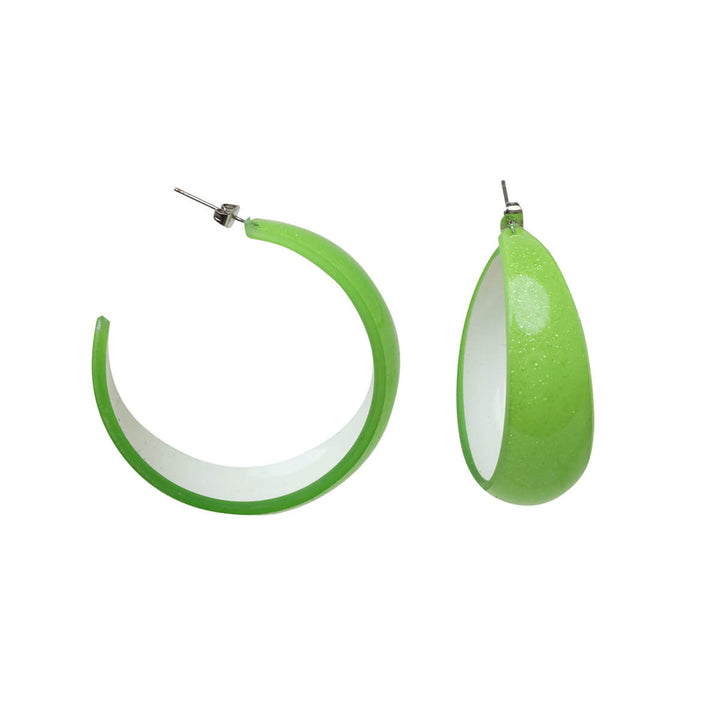 Colorful plastic ear hoops, 5 cm - Ninja.fi