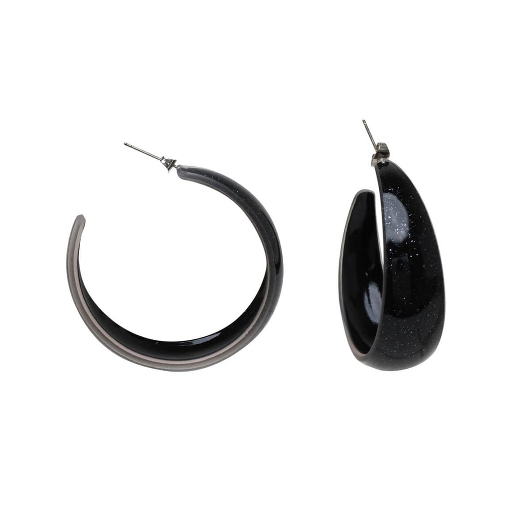 Colorful plastic ear hoops, 5 cm - Ninja.fi