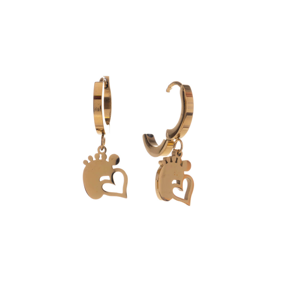 Heart pendant earring earrings (steel 316L)