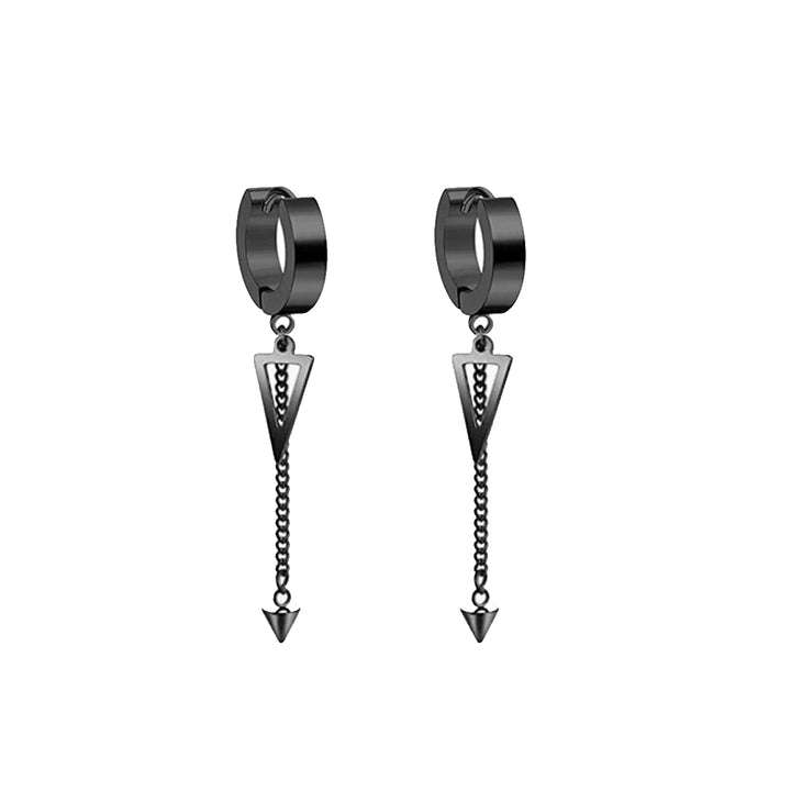 Spike pendant earrings chain earrings (Steel 316L)