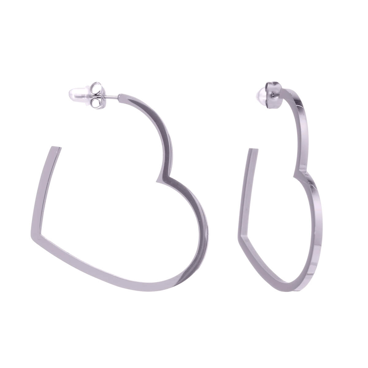Heart earrings ring earrings (Steel 316L)