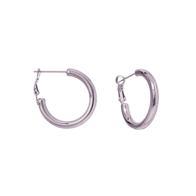 Thick steel earrings 4mm 3cm (Steel 316L)
