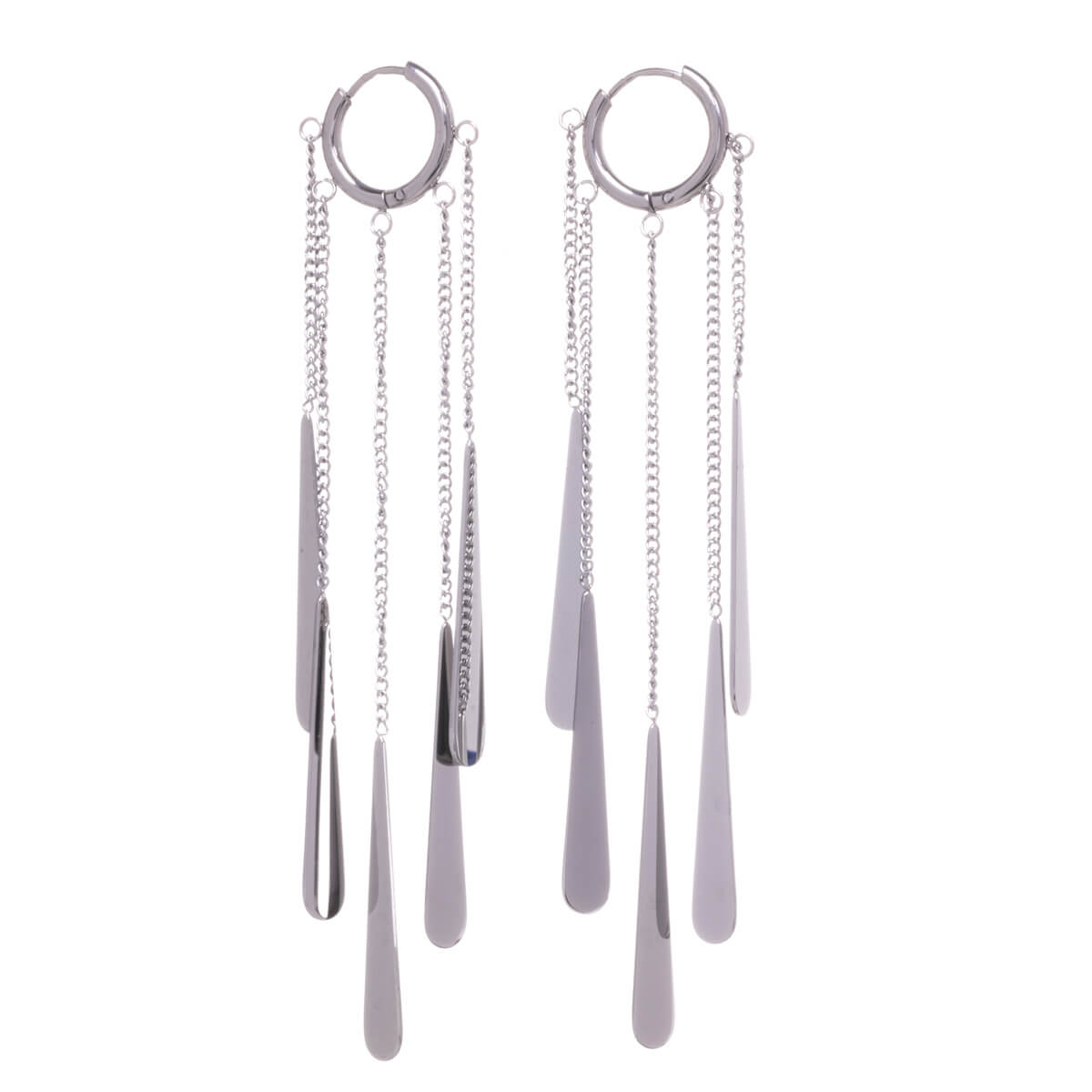 Drop pendant earrings ring earrings (Steel 316L)
