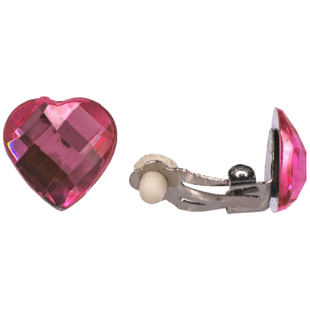 Children's heart clip earrings