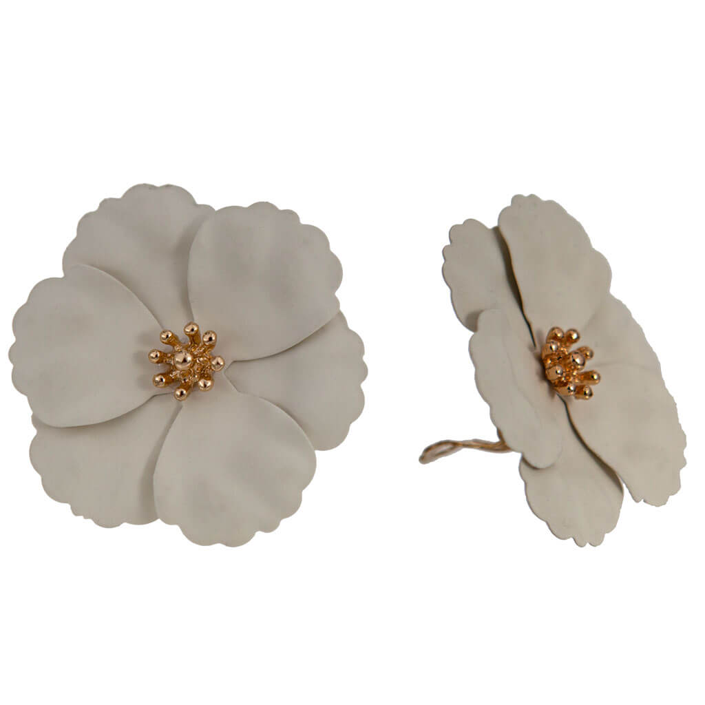 Big flower earring with clip