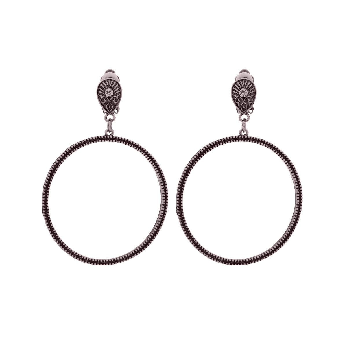 Hanging clip earrings