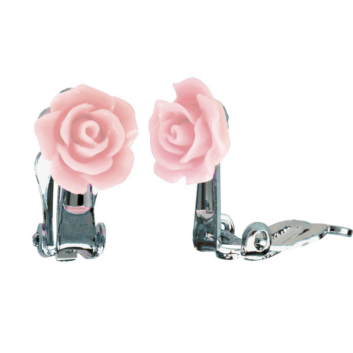Small rose clip earrings 1cm