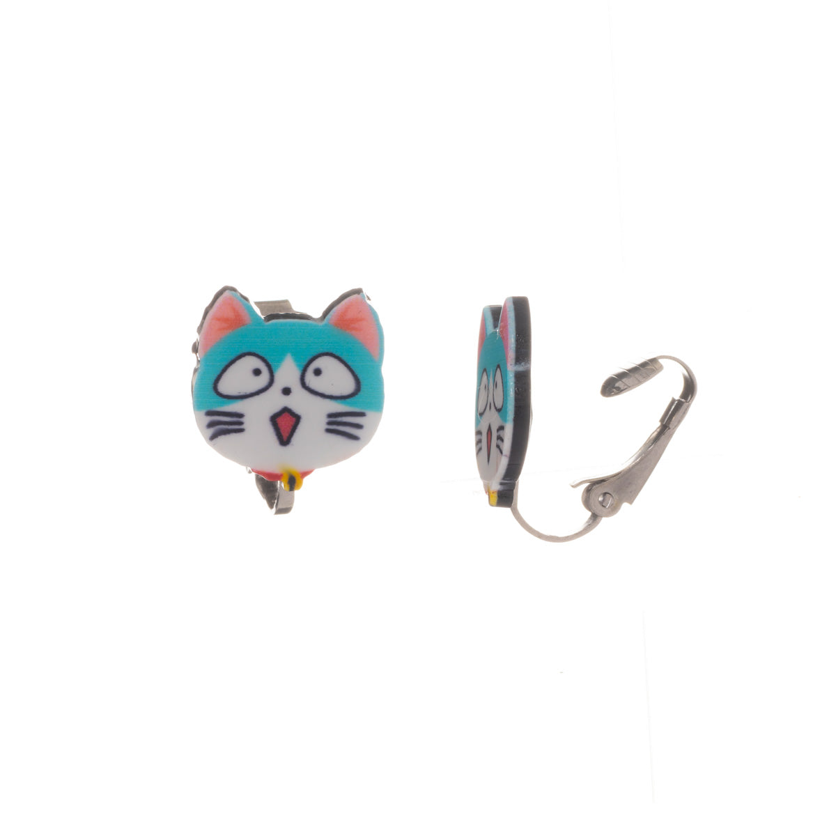 Children's cat clip earrings