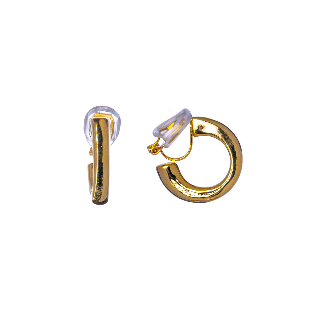 Guldade örhängen klippörhängen 2.1 cm