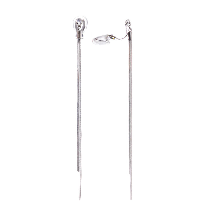 Hängande kedjeklippörhängen med zirkoniumsten