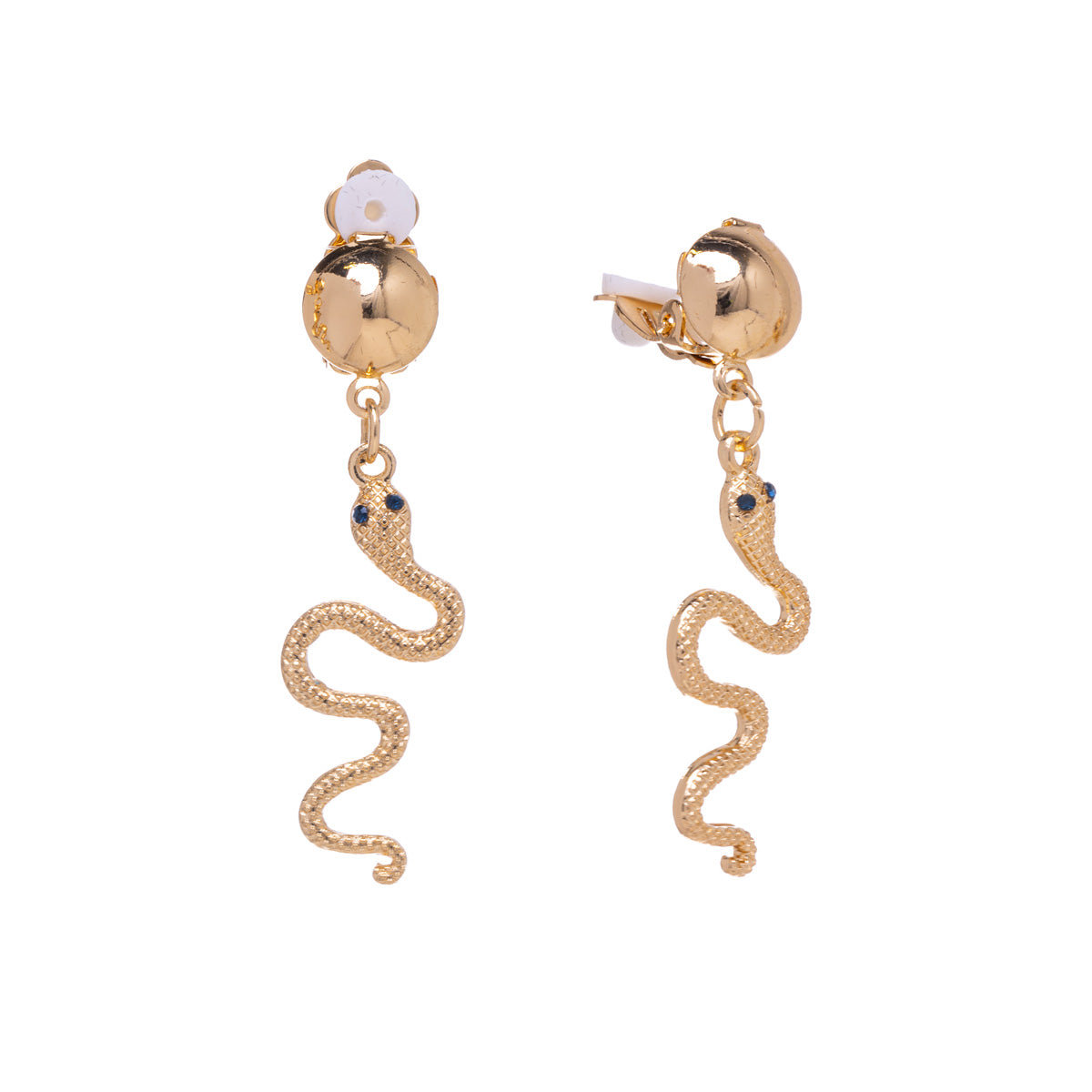 Hanging snake clip earrings