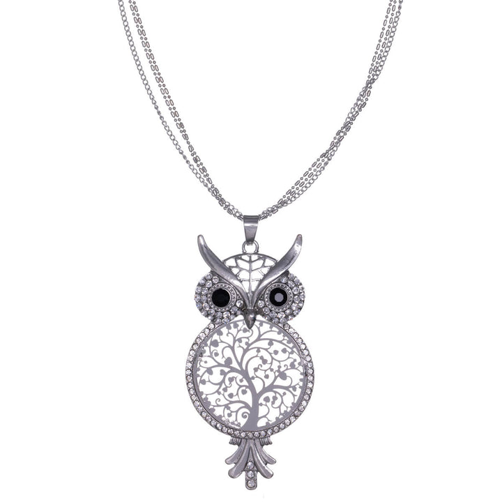 Owl necklace with three chains 70cm