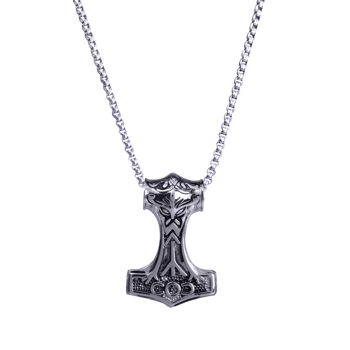 Steel pendant necklace 60cm (steel 316L)