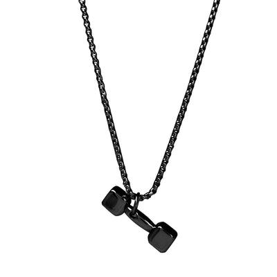 Steel dumbbell necklace 60cm (steel 316L)