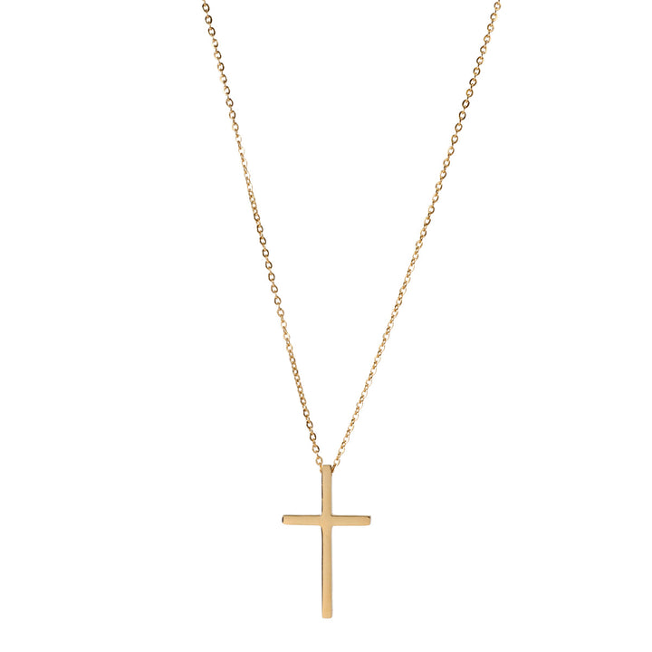 Steel cross necklace 50cm (steel 316L)