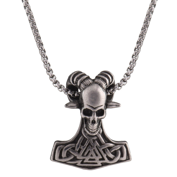 Hall Skull Pendant Necklace 60cm (Steel 316L)