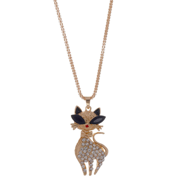 Cat pendant necklace 62cm