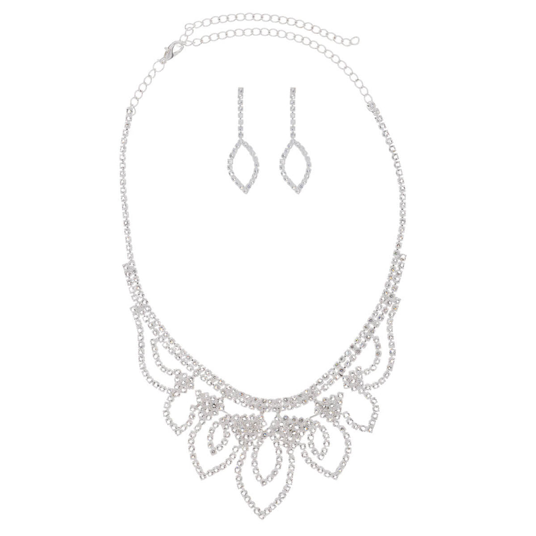 Glassstone festive necklace + earrings