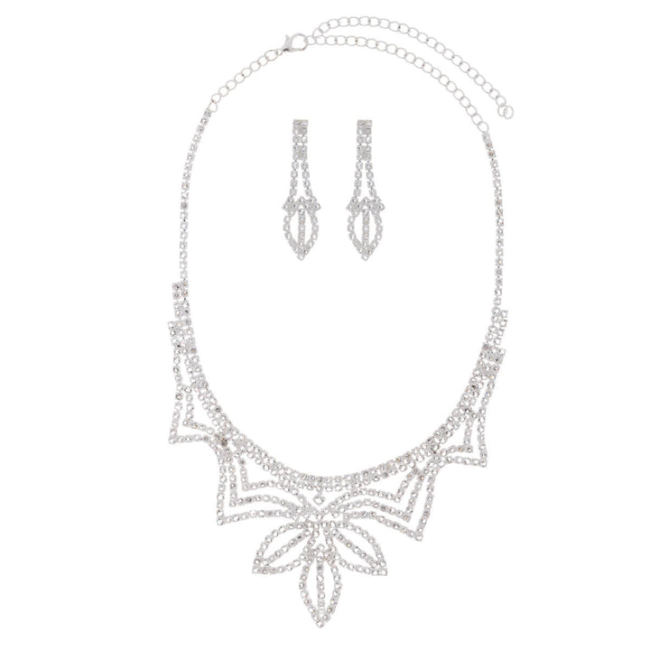 Glassstone festive necklace + earrings