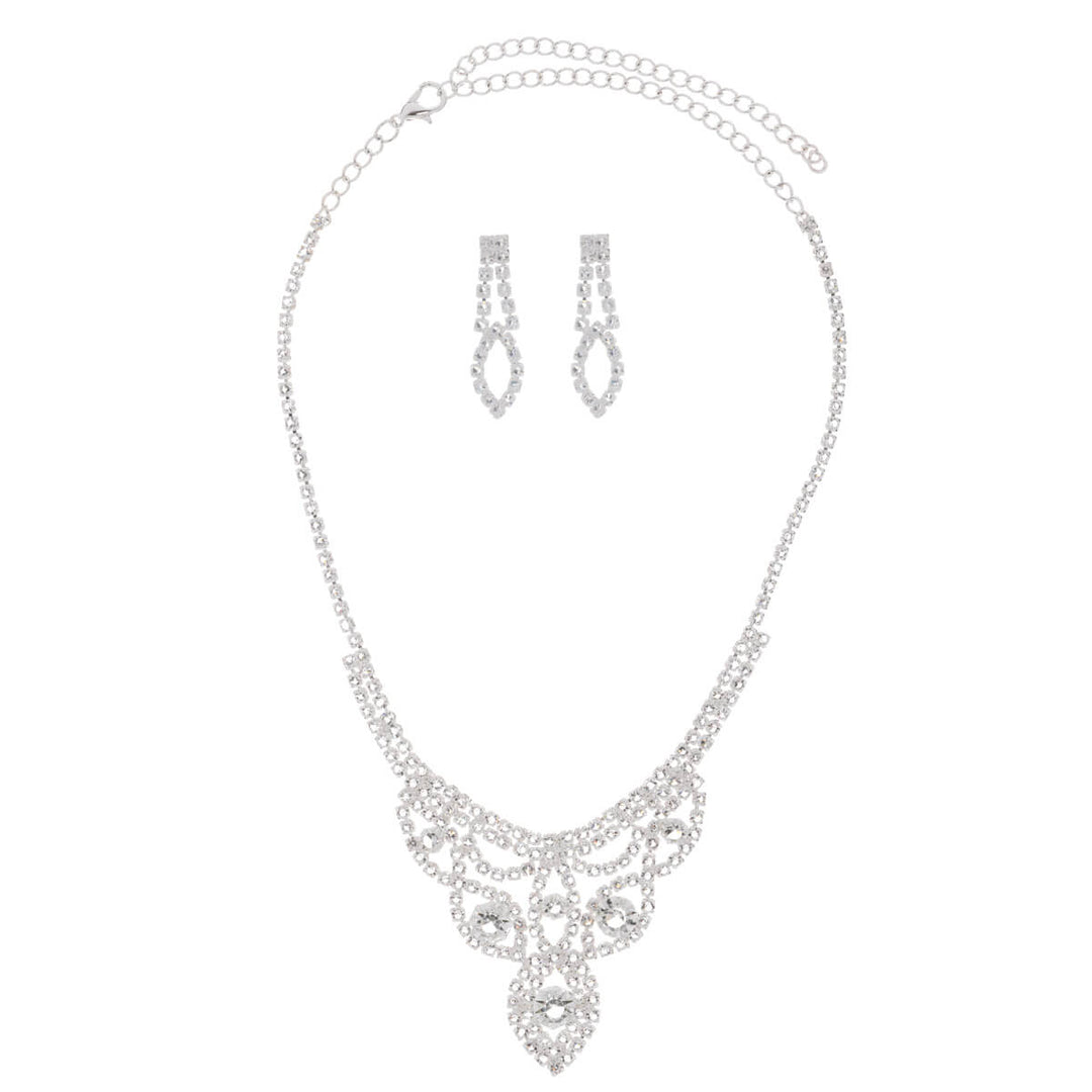 Glassstone festive necklace + earrings