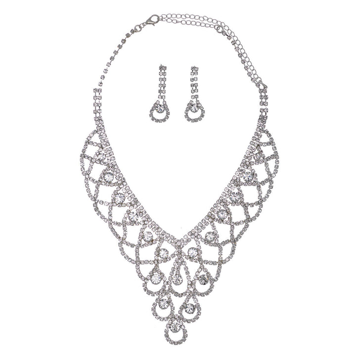 Glassstone festive necklace + earrings