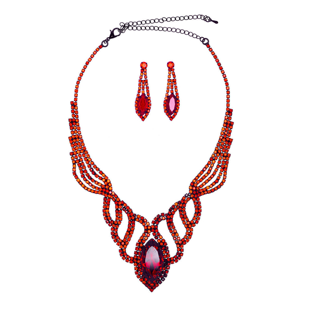 Glassy Party Necklace + örhängen