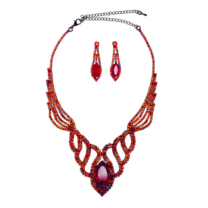 Glassy Party Necklace + örhängen