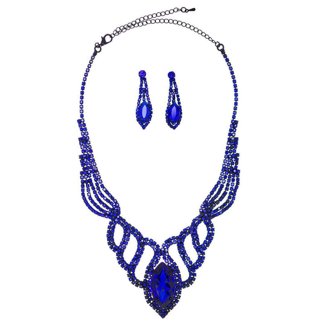 Glassy Party Necklace + örhängen