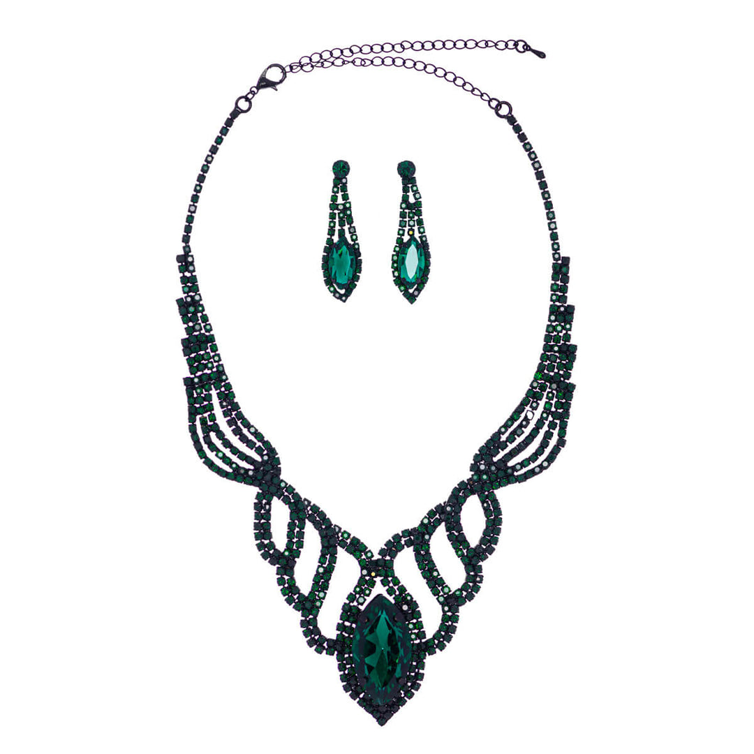 Glassy Party Necklace + örhängen