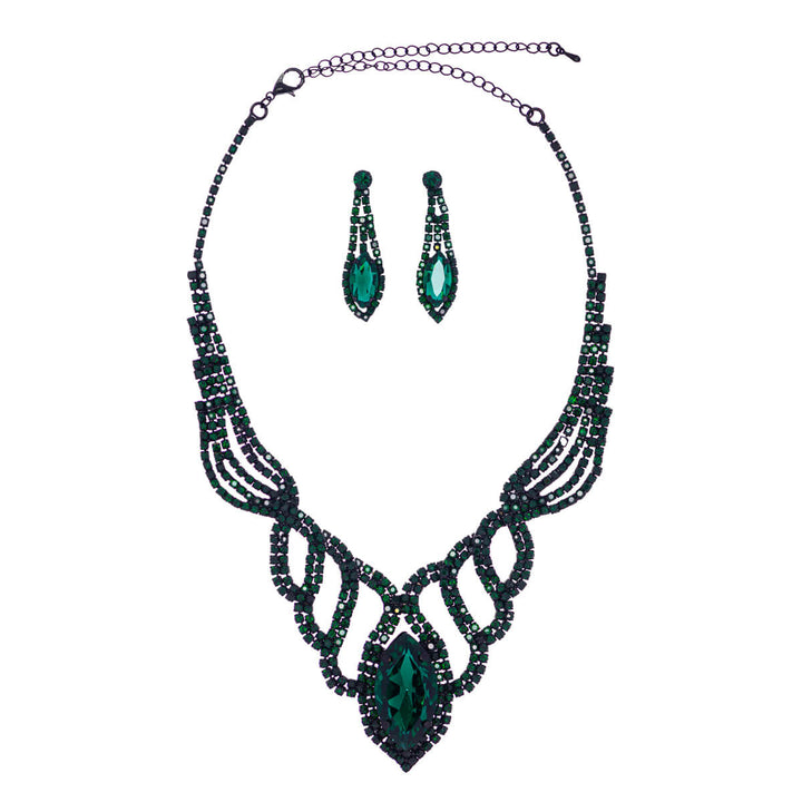 Glassy Party Necklace + örhängen