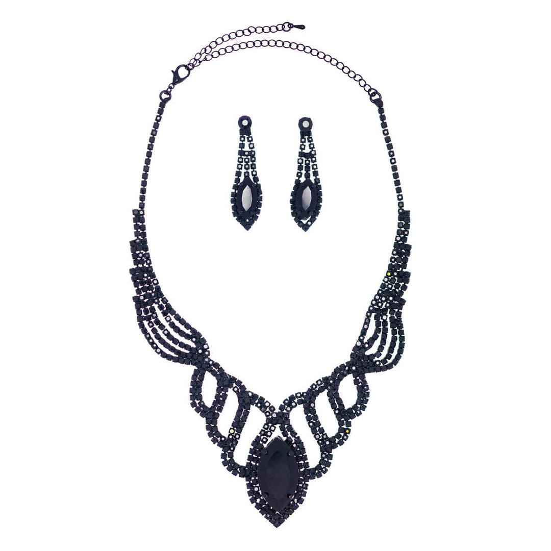 Glassy Party Necklace + örhängen