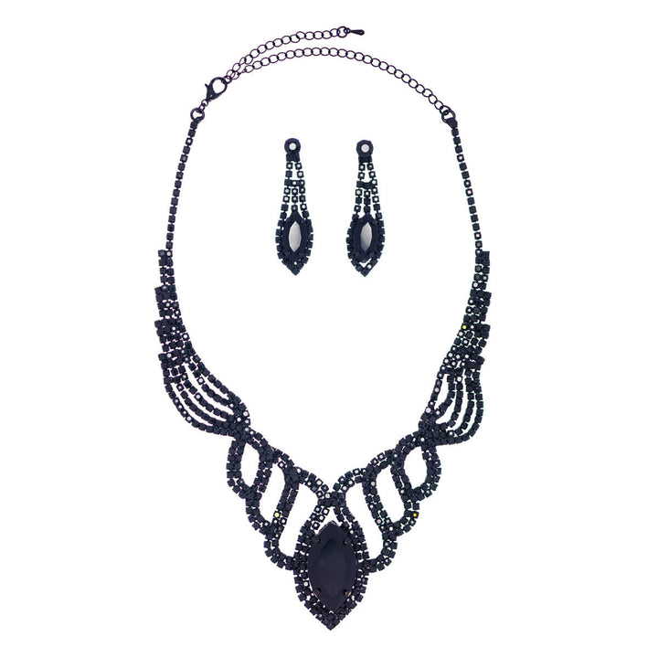 Glassy Party Necklace + örhängen