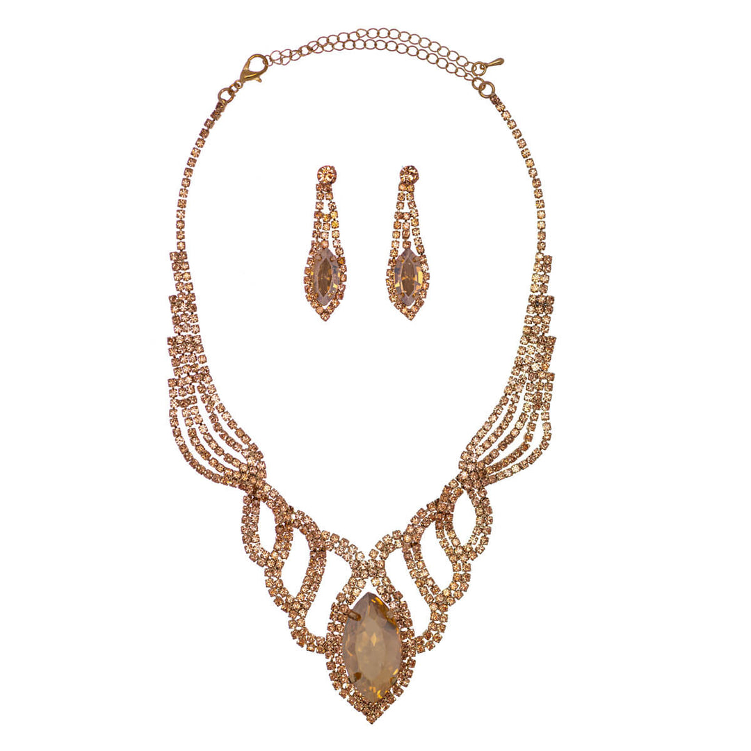 Glassy Party Necklace + örhängen