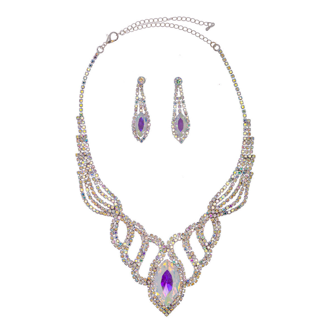 Glassy Party Necklace + örhängen