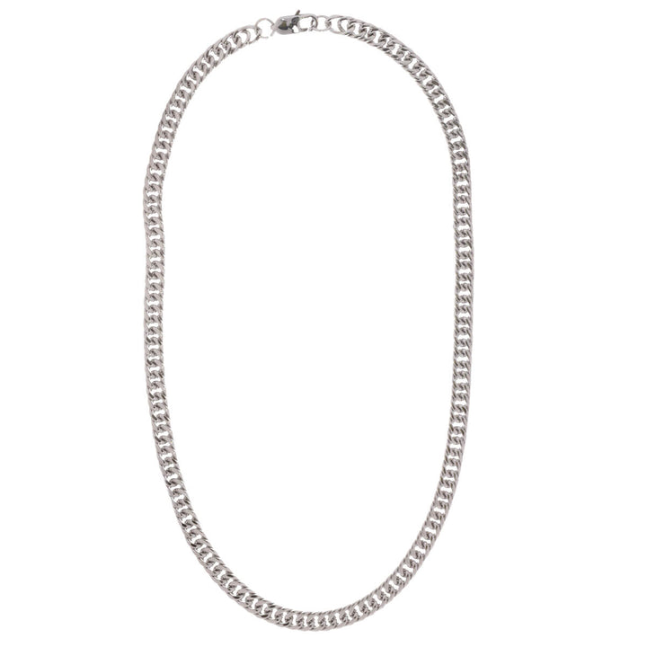 Dense armoured chain steel necklace 55cm