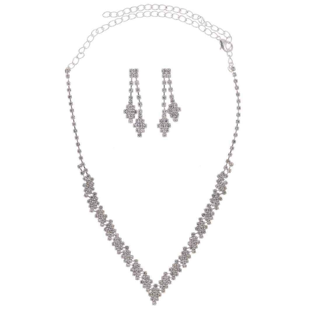 Glassstone festive necklace + earrings