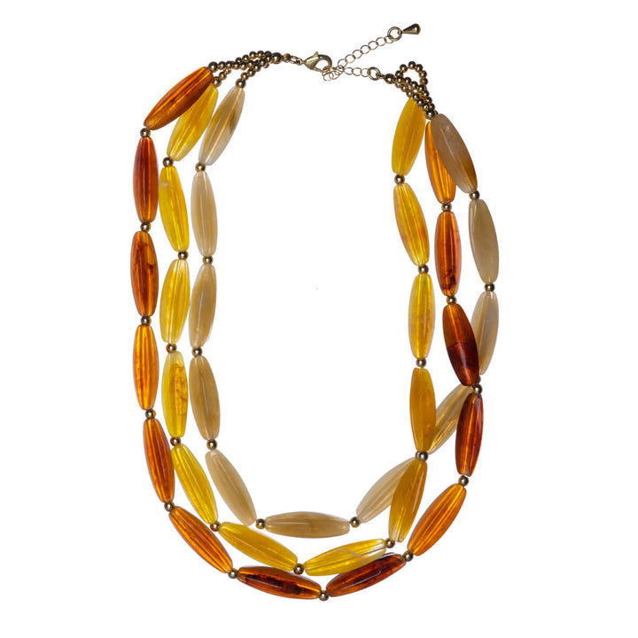 Three -row colorful necklace