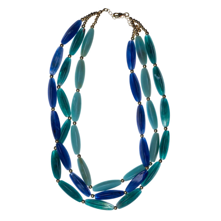 Three -row colorful necklace