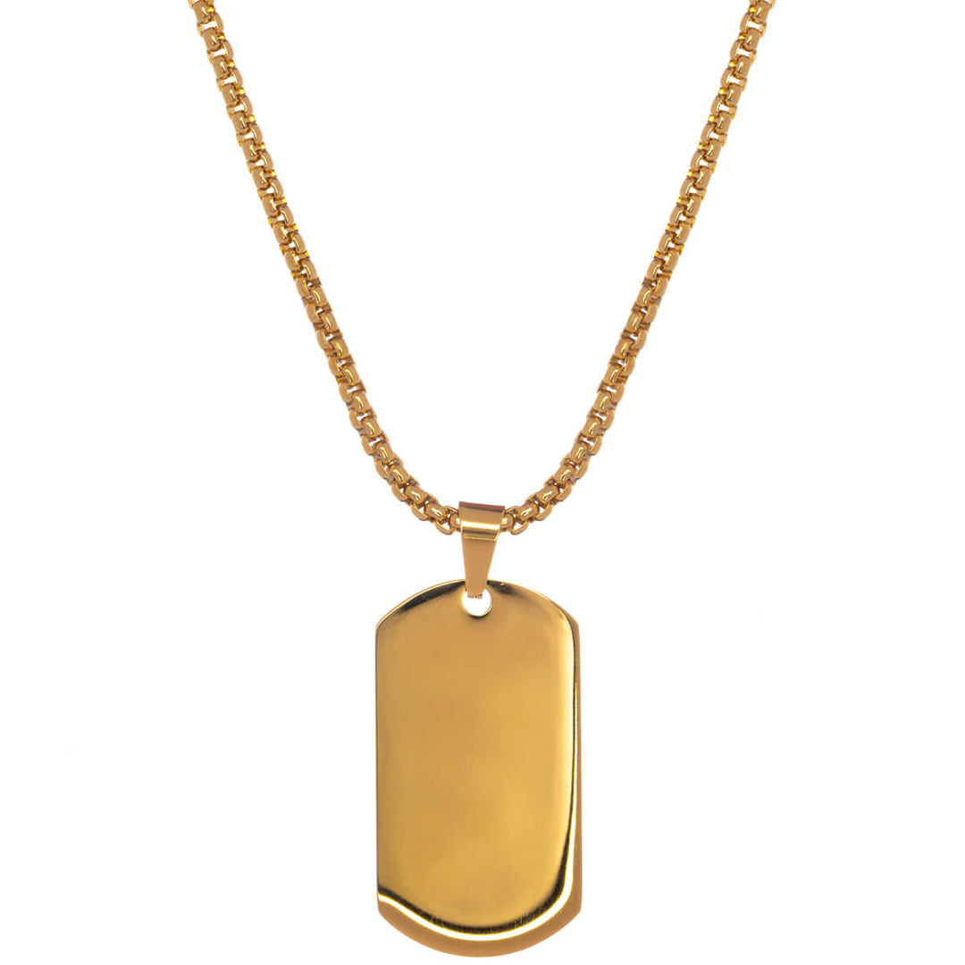 Tile pendant steel necklace (steel 316L)