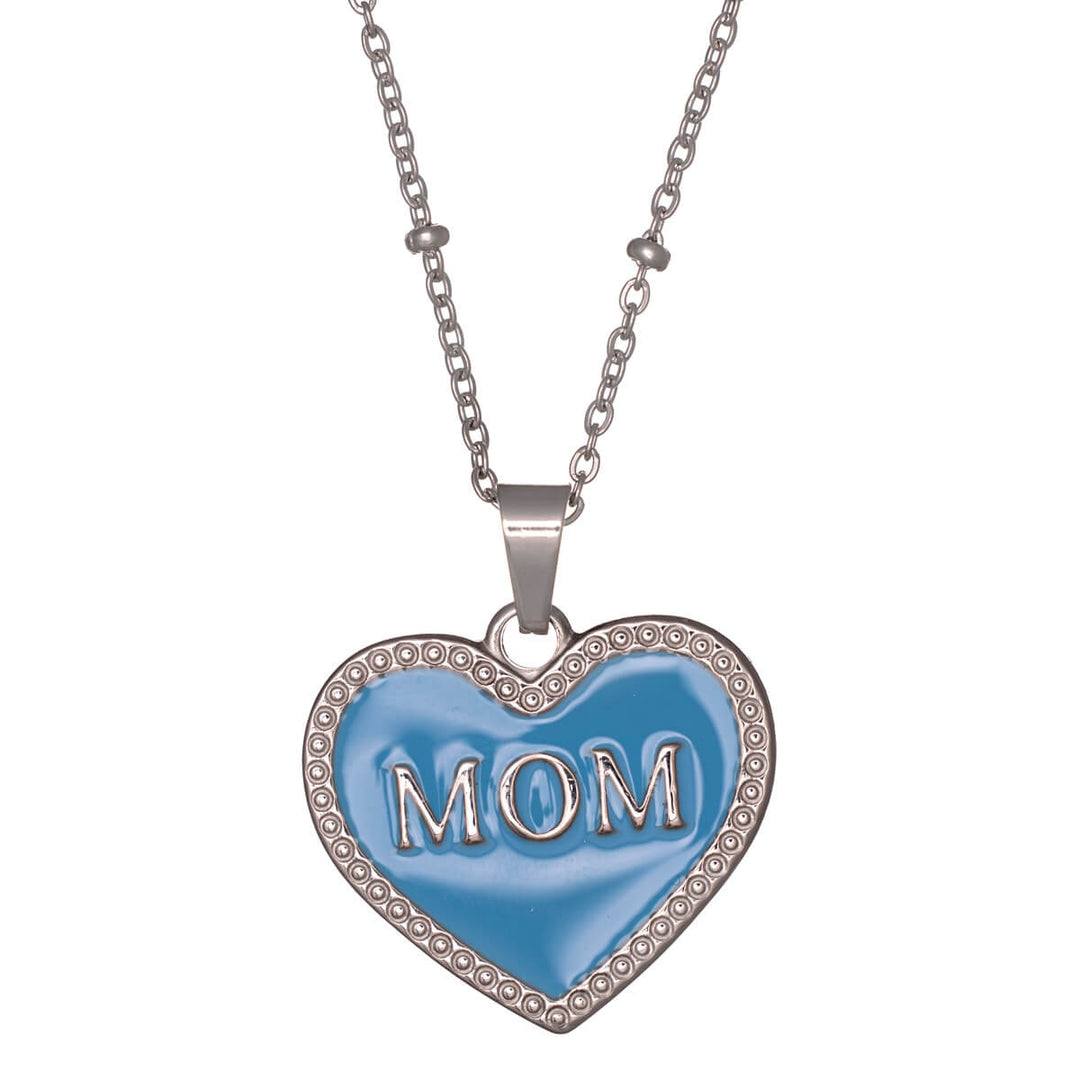 Mother of Heart pendant steel necklace 42cm (Steel 316L)