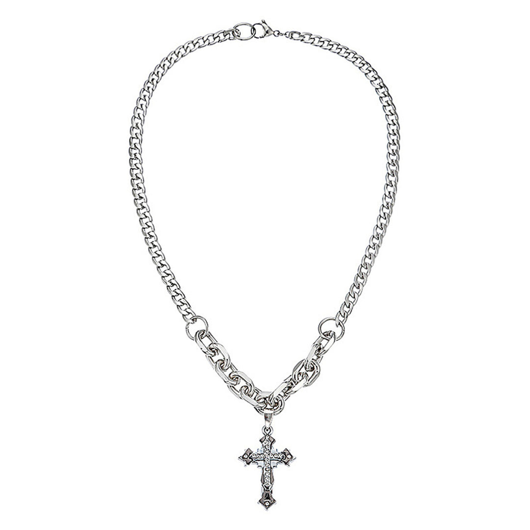 Stone cross necklace 50cm +3cm
