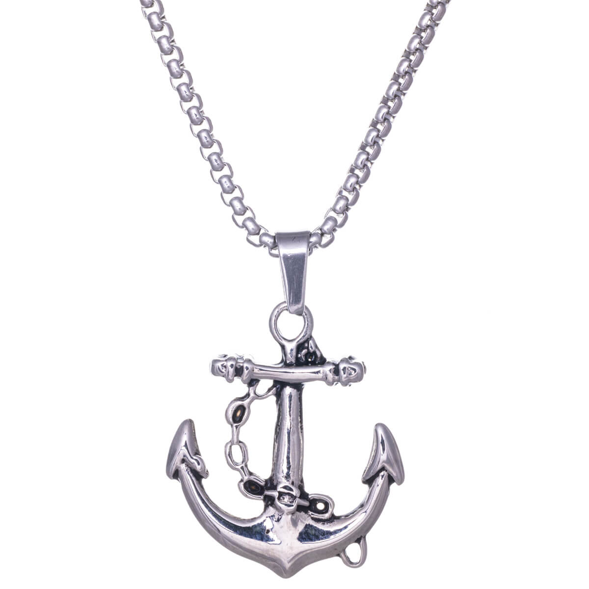 Anchor pendant necklace 60cm (Steel 316L)