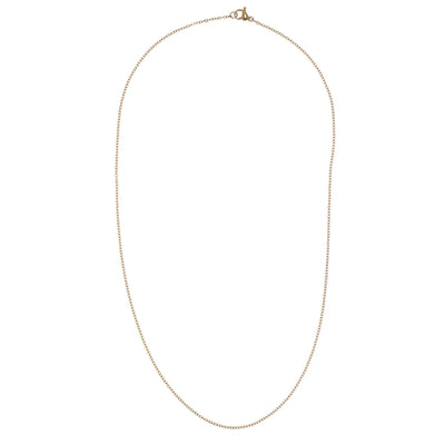 Thin gold plated necklace 44cm (Steel 316L)