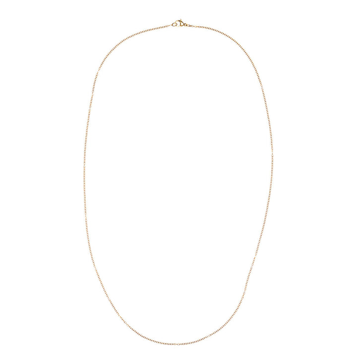 Thin gold plated necklace 1,6mm 60cm (Steel 316L)