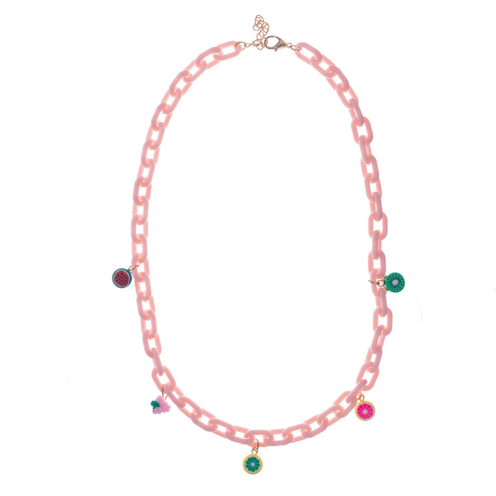 Colorful cable chain necklace 51cm