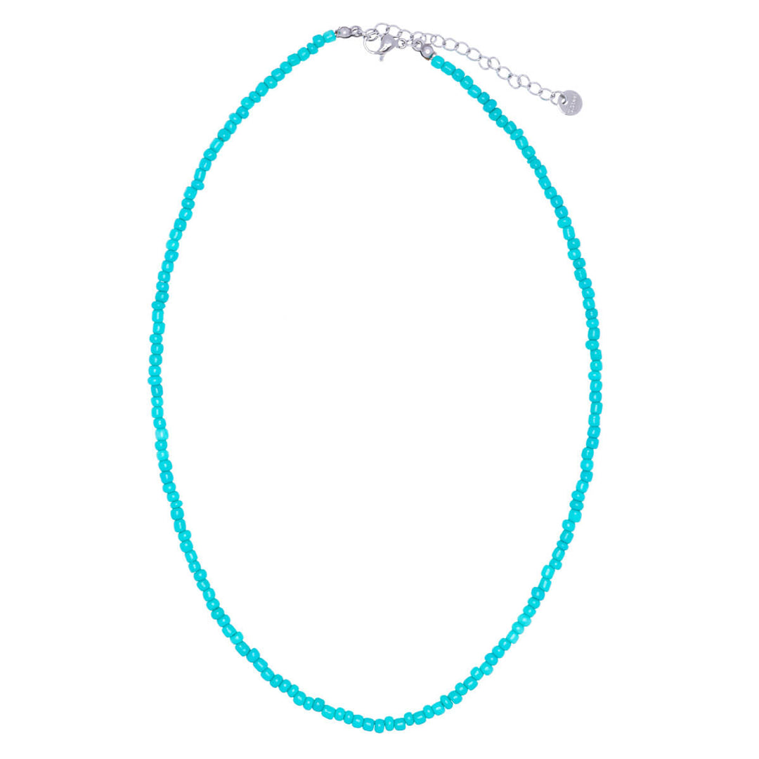 Tunn nackpärlor halsband 40 cm +5 cm (stål 316L)