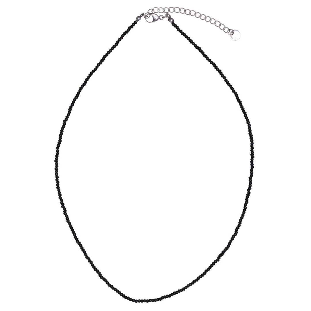 Tunn nackpärlor halsband 40 cm +5 cm (stål 316L)