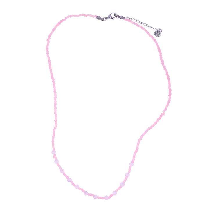 Thin bead necklace 43cm +5cm (Steel 316L)