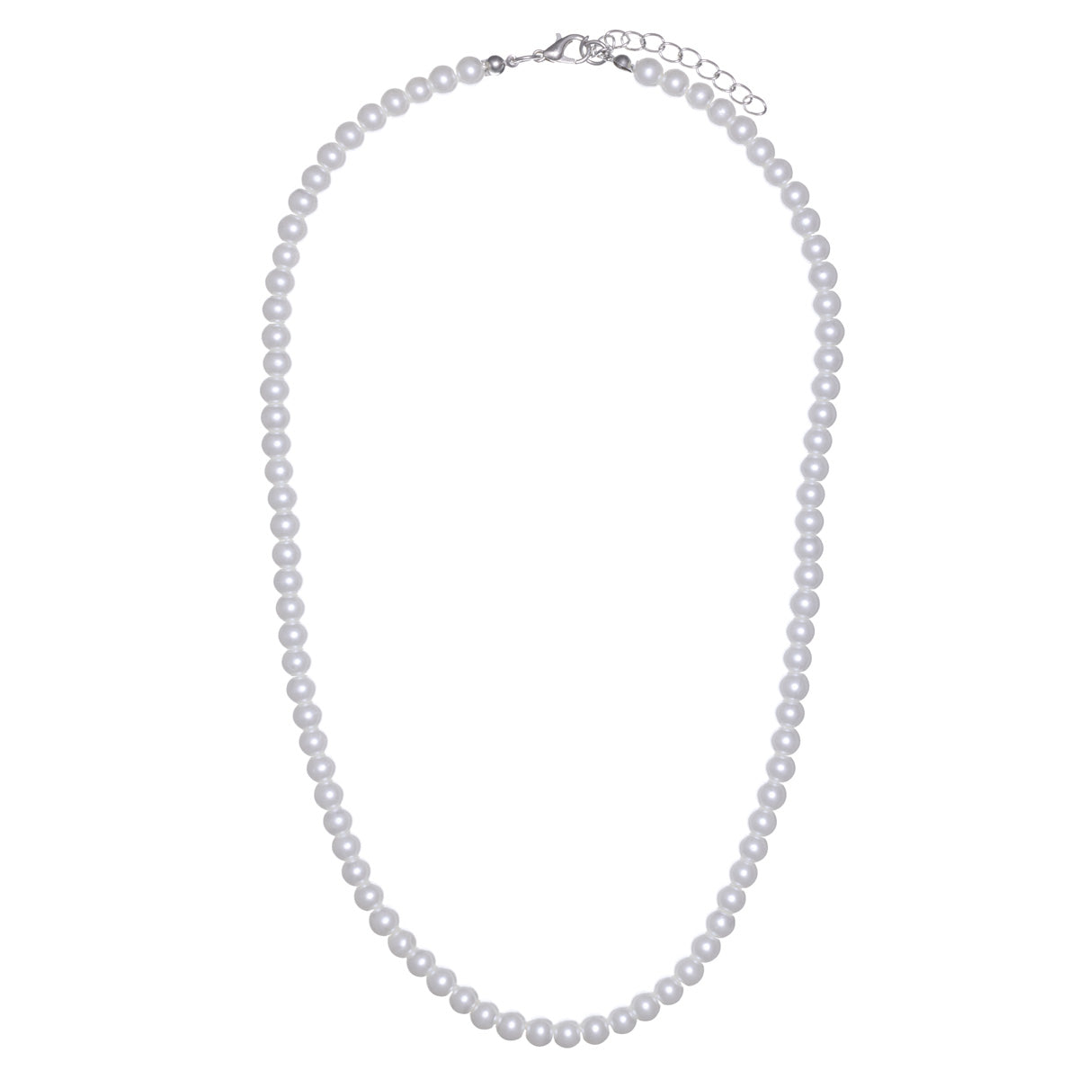 Pearl necklace necklace with beads 6mm 49cm +5cm