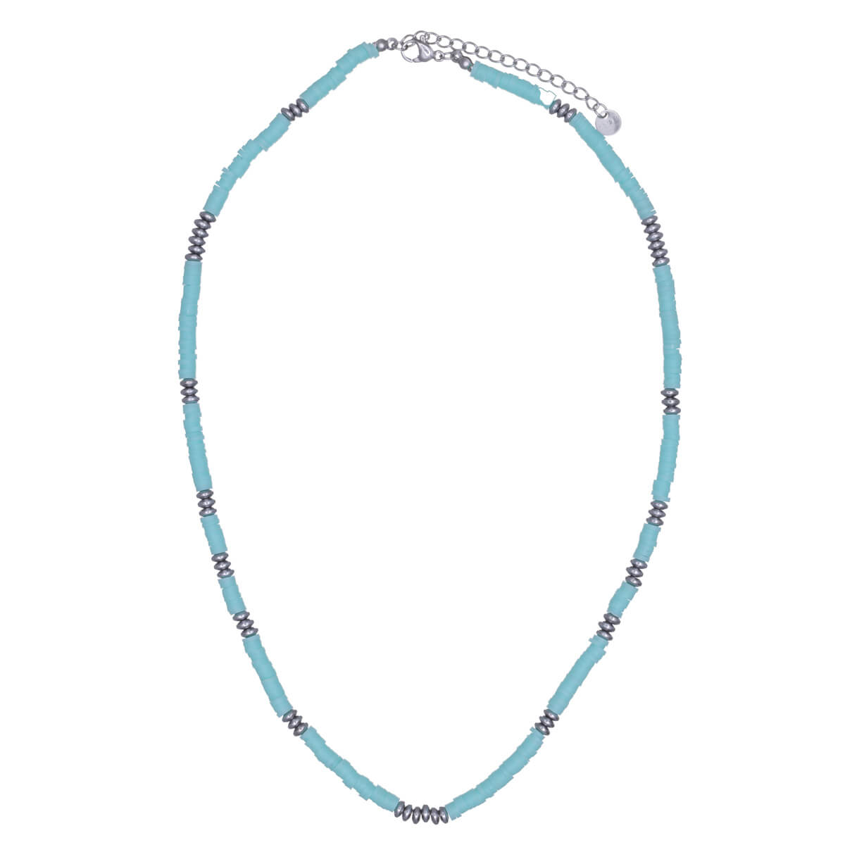 Coloured pearl necklace 44cm +5cm (Steel 316L)